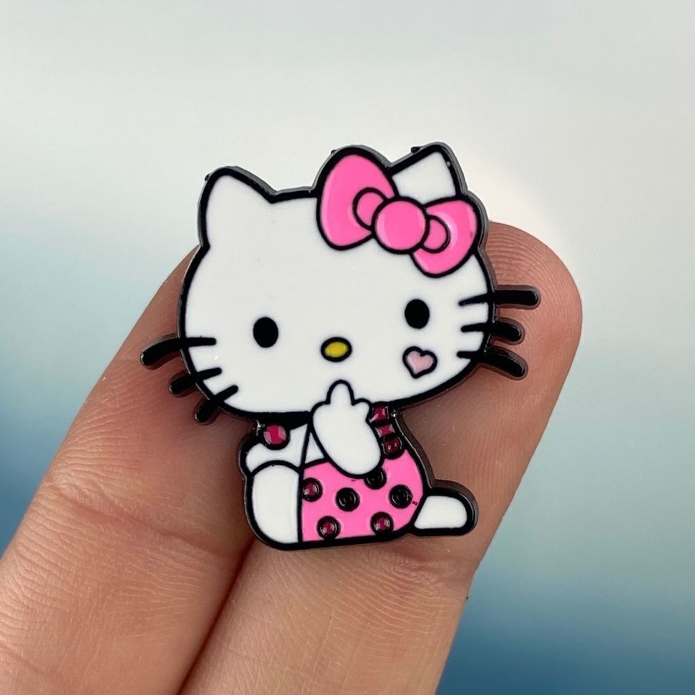Hello Kitty Pink Dress Enamel Pin/ Brooch Lapel